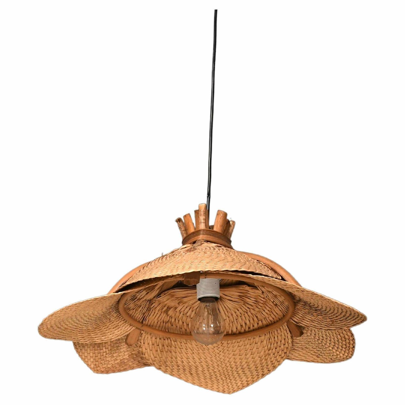 Uchiwa Midcentury Pendant Chandelier In Style Of Ingo Maurer, Germany 1960s