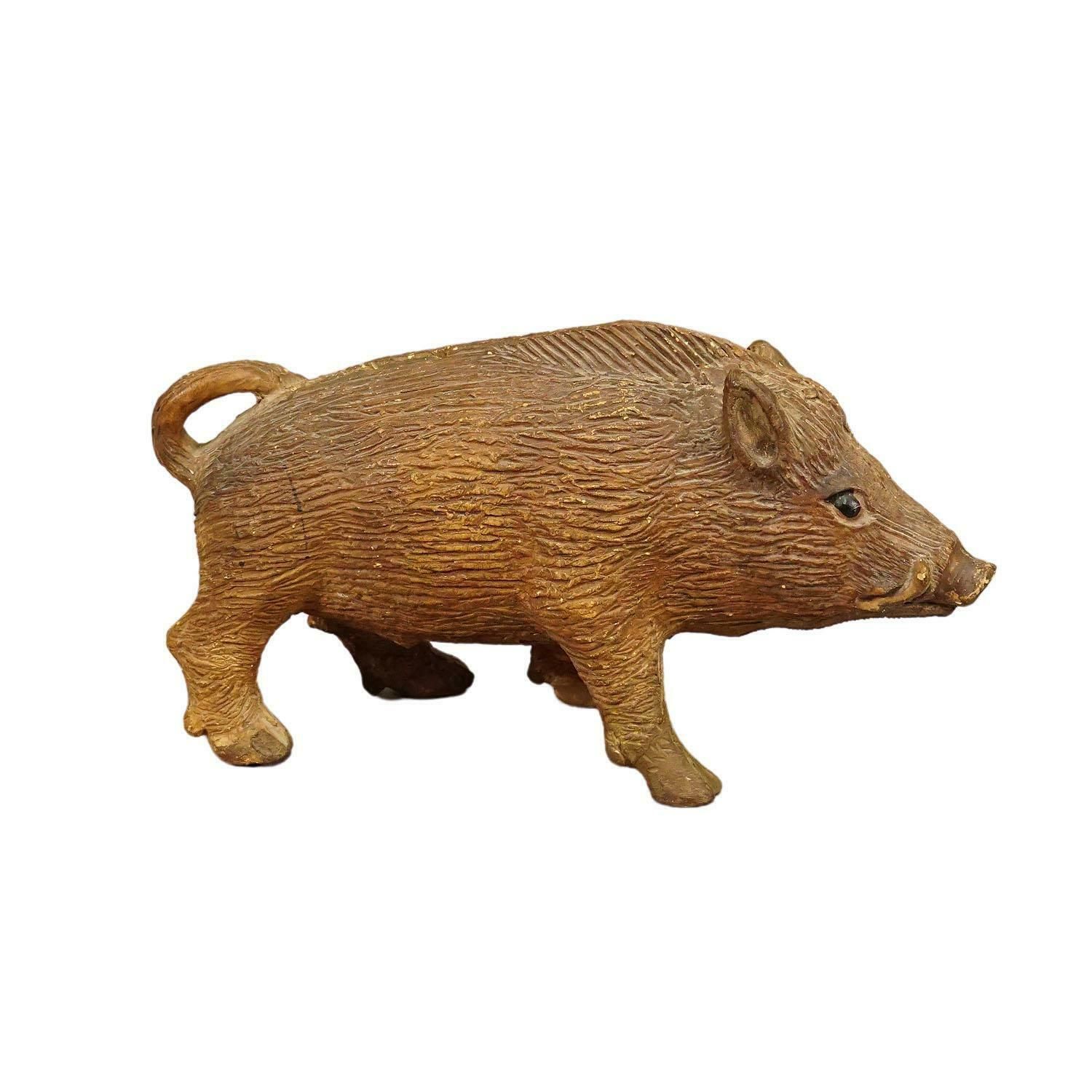 Antique Wild Boar Piggy Bank Made Of Clay photo buy