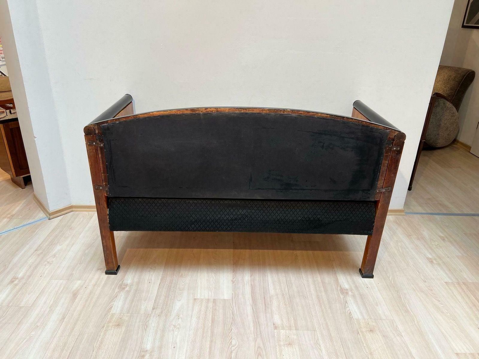 Biedermeier Sofa, Cherry Veneer, Horsehair, South Germany Circa 1830 photo Furniture