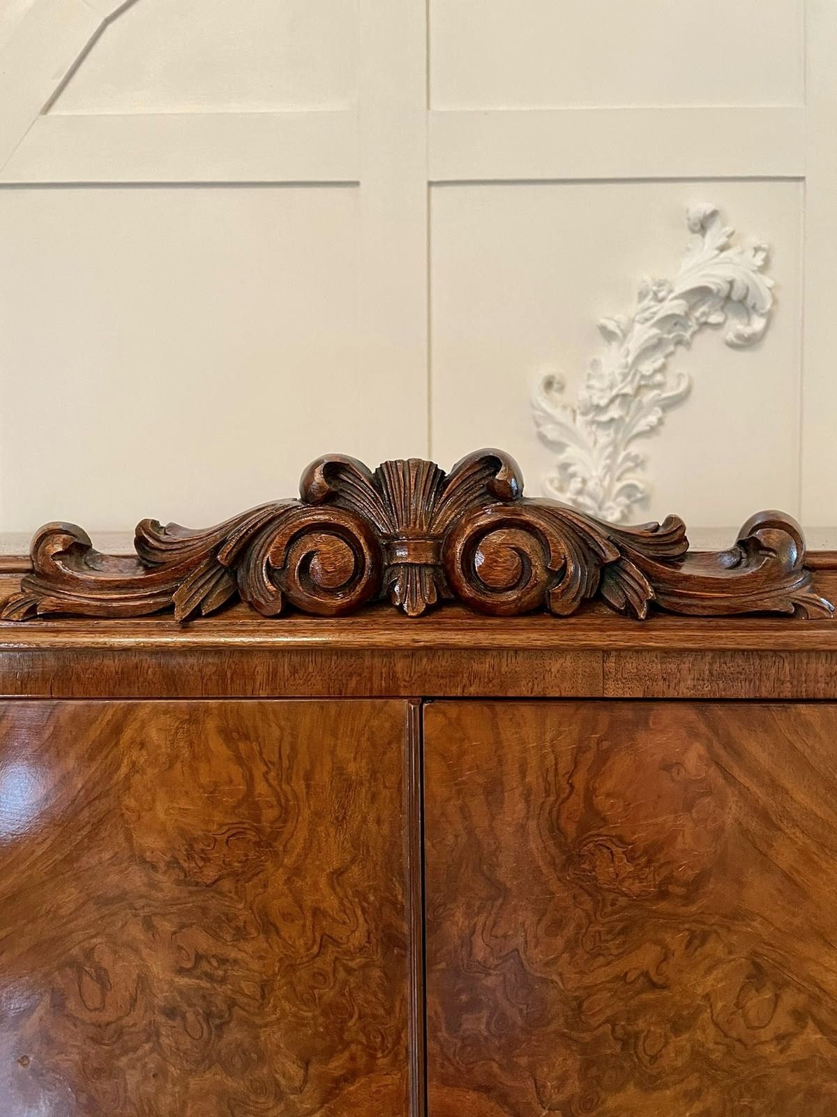 Outstanding Quality Antique Burr Walnut Cocktail Cabinet photo vintage