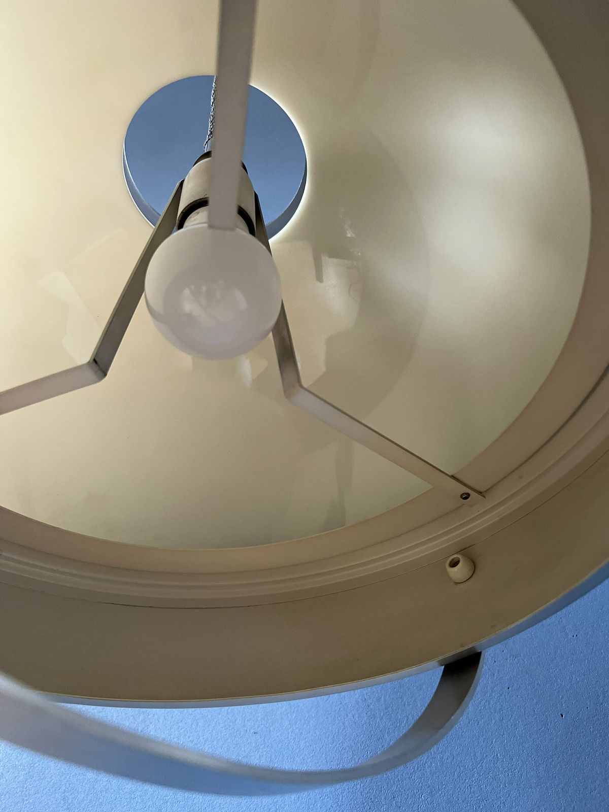 photo for sale Mid Century Space Age Hanglamp | Lakro Hanglamp | Jaren 70 Op En Neerlamp