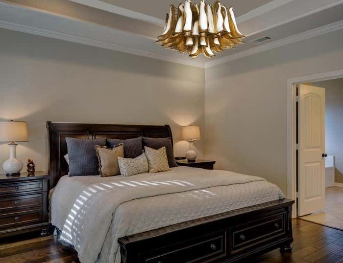 4532.0 Pair Italian Ceiling Lamp, Glass Petal, Murano photo