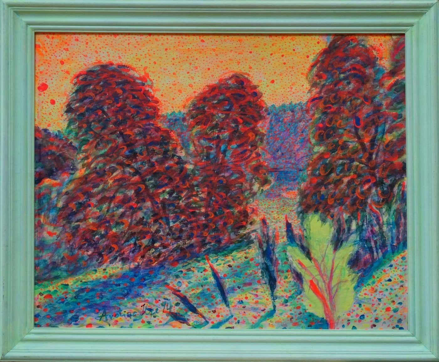 Ilze Avotina The Coming 1994, Acrylic On Cardboard,  1994 photo furniture