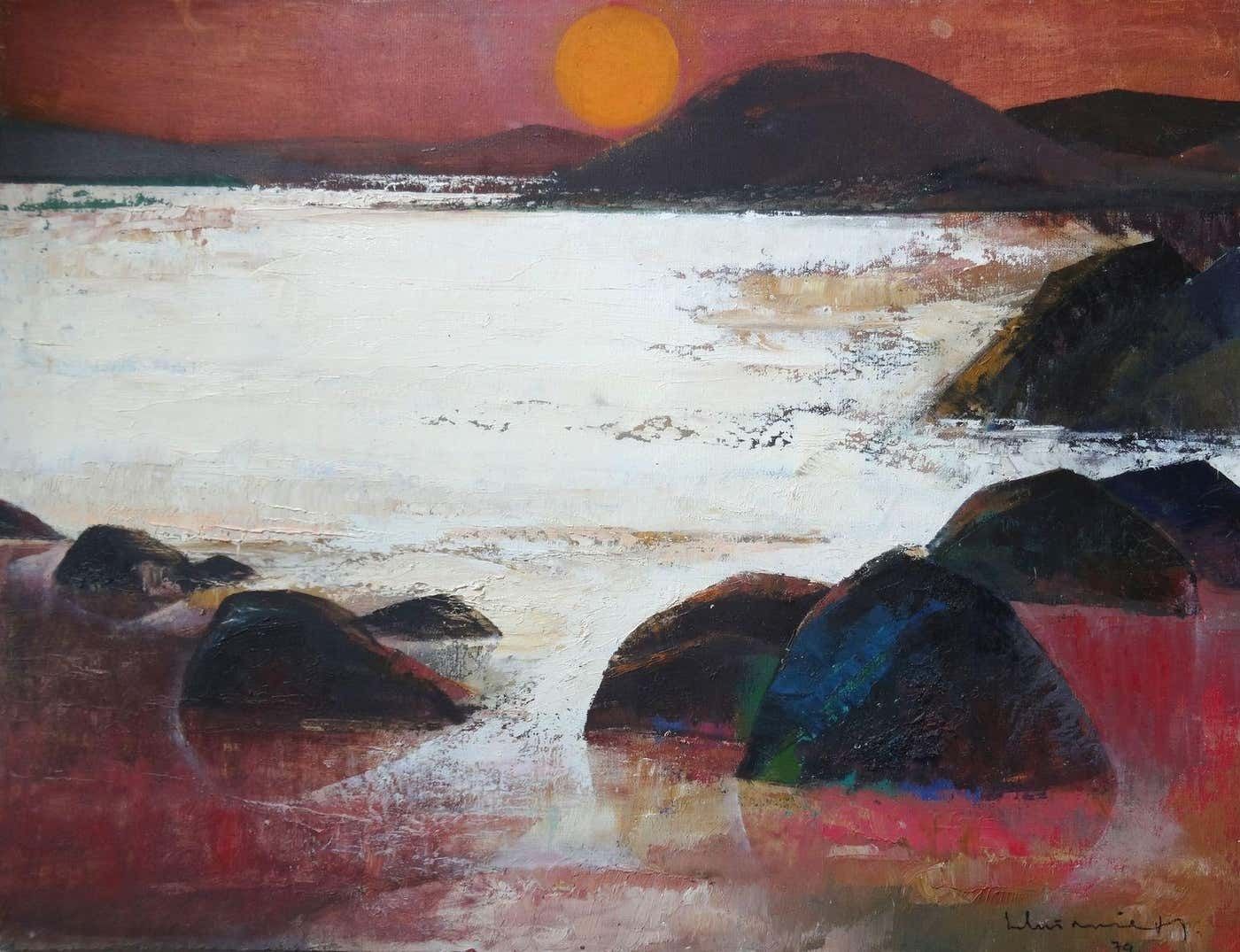 Laimdots Murnieks Sunset 1979. Oil On Canvas