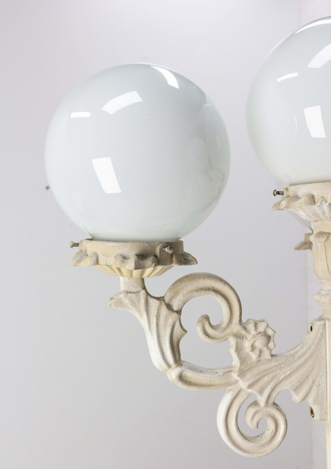 Aluminum Fusion Floor Lamp Street Style Lantern Three Lights, French, Circa 1970 photo vinterior