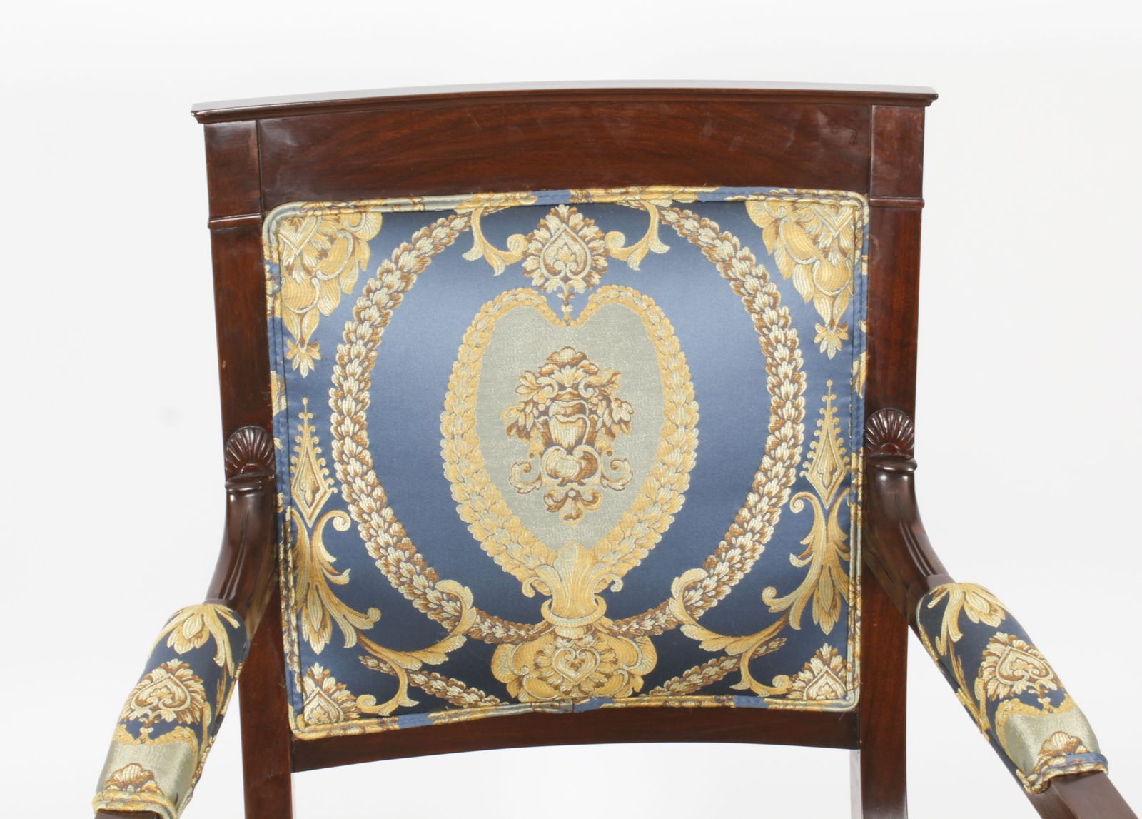 Pair French Empire Revival Ormolu Mounted Armchairs C1870 19th C photo for sale