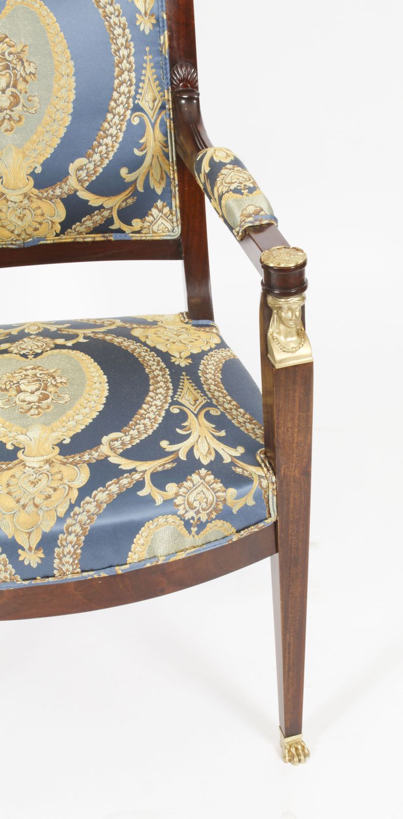 Pair French Empire Revival Ormolu Mounted Armchairs C1870 19th C photo buy
