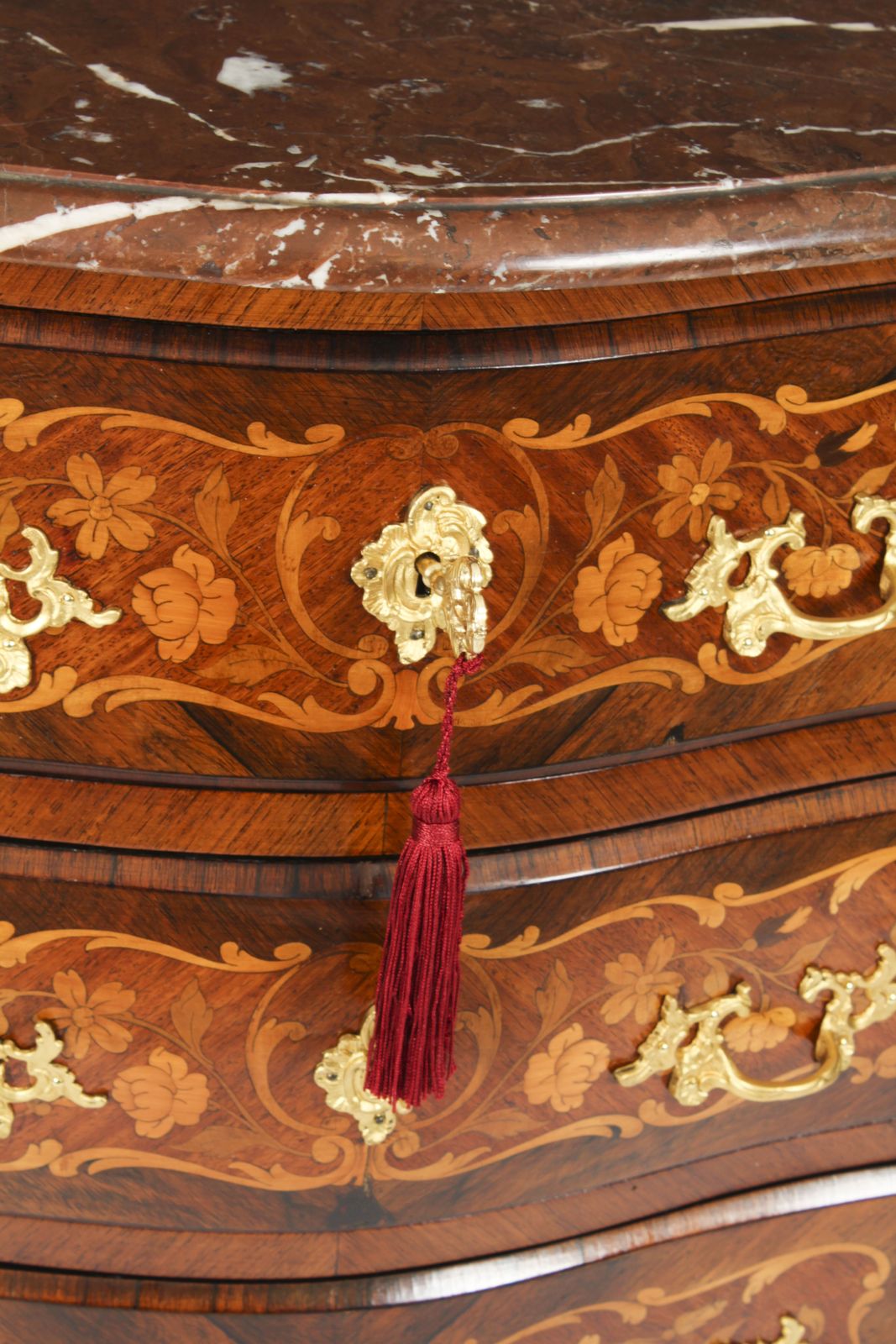 French Louis Revival Gonçalo Alvest Marquetry Commode 19th Century photo vintage