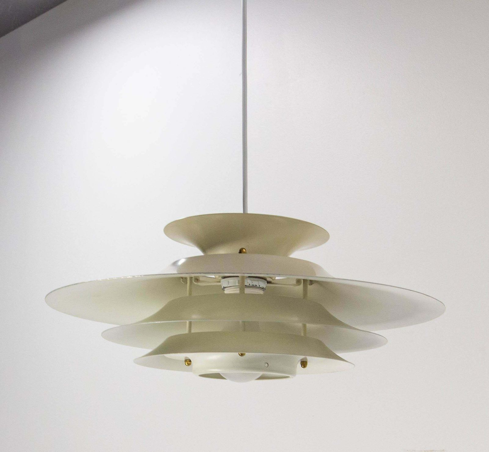 photo furniture Danish Chandelier Tole Ceiling Pendant Lustre Louis Poulsen C. 1970