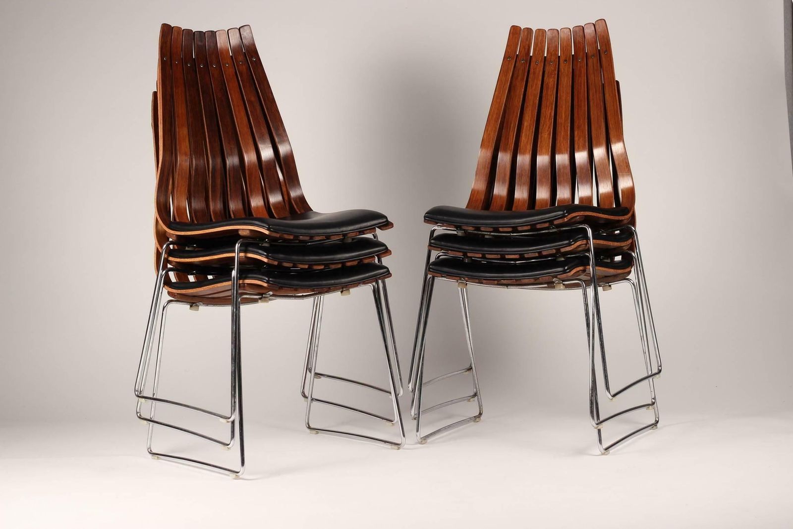 Scandinavian Modern Rosewood Dining Chairs By Hans Brattrud, Set Of Six. photo 9000.0
