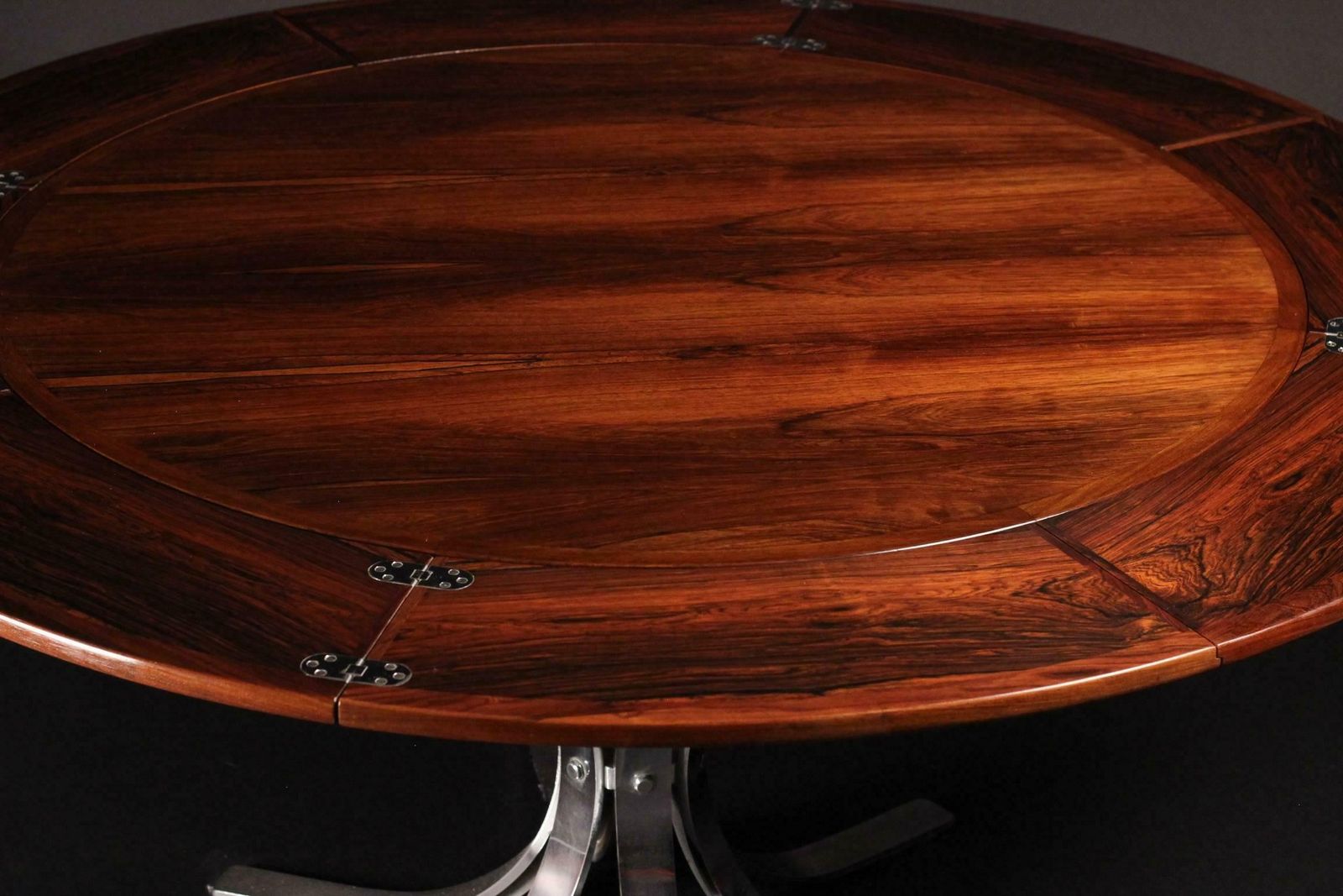 photo for sale Scandinavian Modern Rosewood Dining Table By Dyrlund Of Denmark.