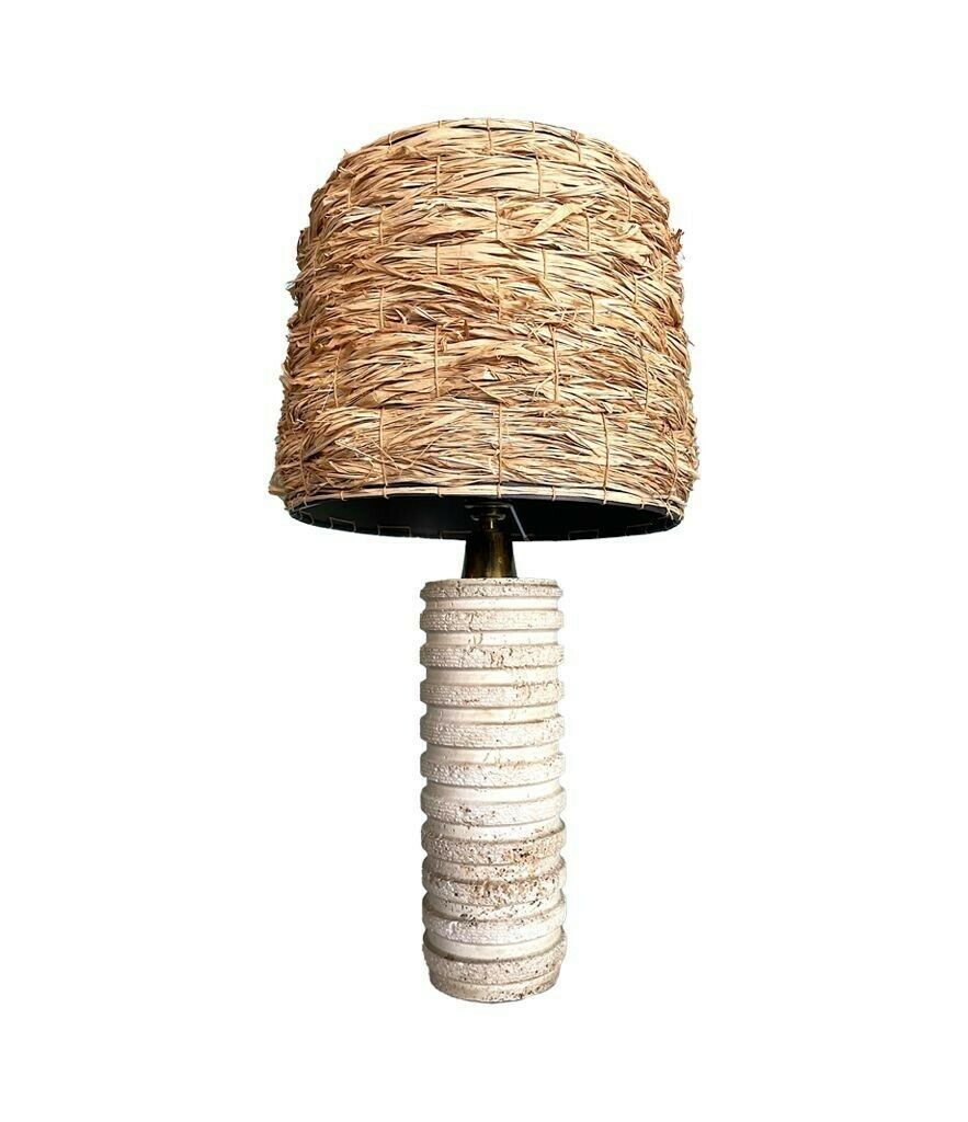 photo buy A Large Italian 1970s Travertine Lamp By Fratelli Mannelli With Brass Fittings