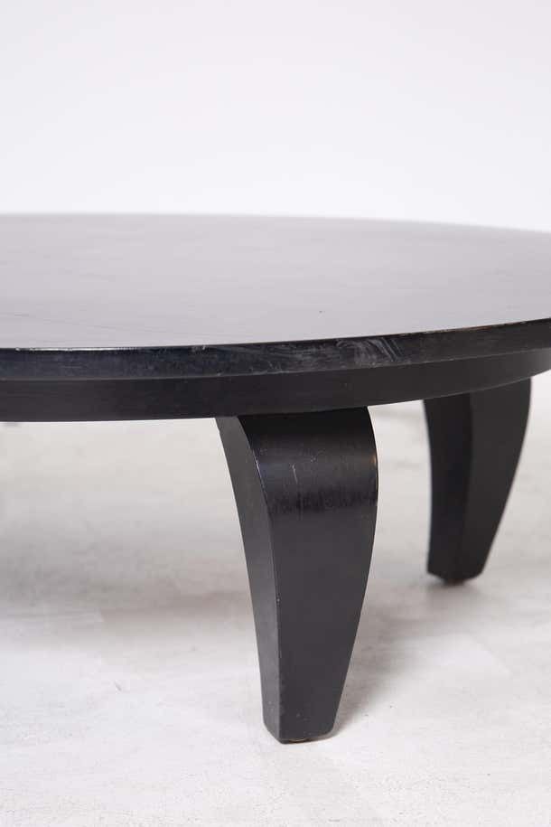 American Coffee Table In Black Wood 1950s photo for sale