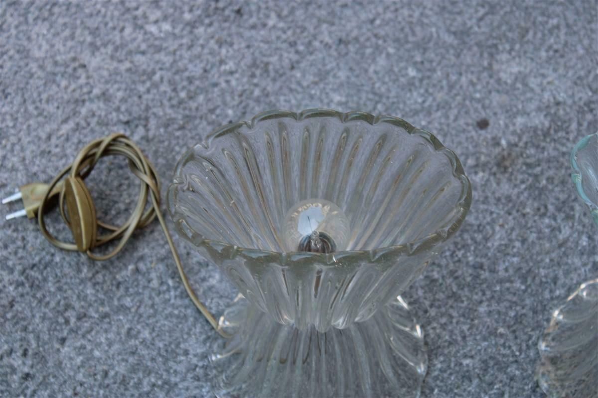 Mid Century Cup Table Lamp Barovier Murano Glass Made In Italy 1950s photo 1563.0