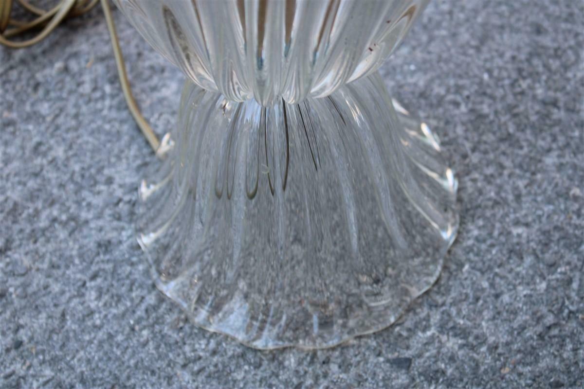 Mid Century Cup Table Lamp Barovier Murano Glass Made In Italy 1950s photo vintage