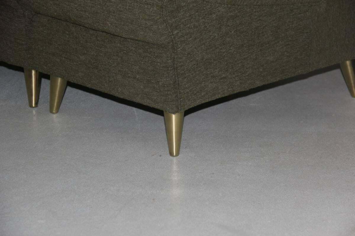 Elegant Modular Curved Sofa Italian Mid Century Design Zanuso Green Brass Feat photo for sale