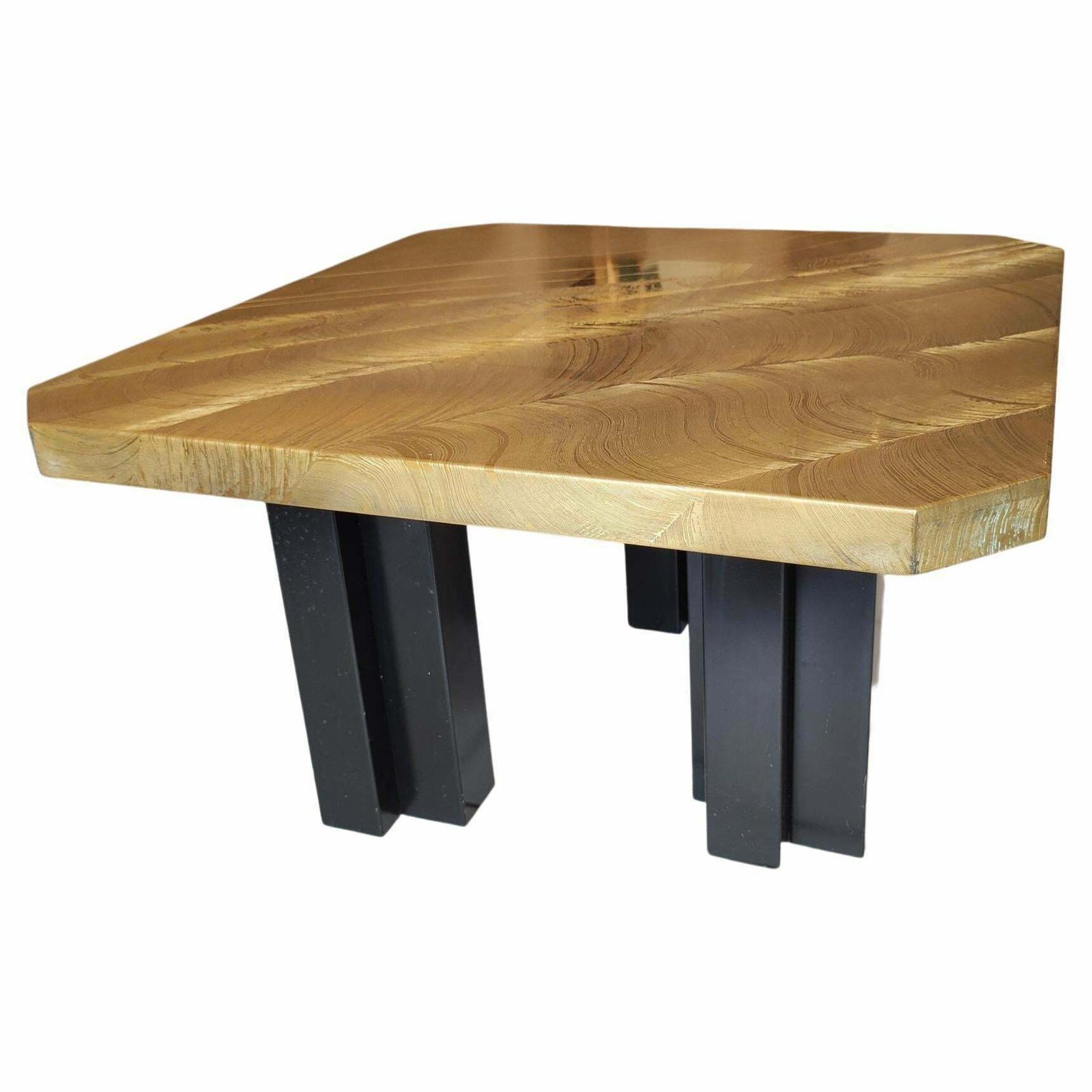 Etched Brass Coffee Table By Christian Krekels, Signed , Circa 1975