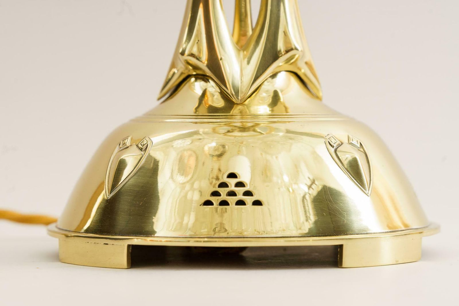 Jugendstil Table Lamp With Original Opaline Glass Shade Vienna Around 1910 photo vinterior