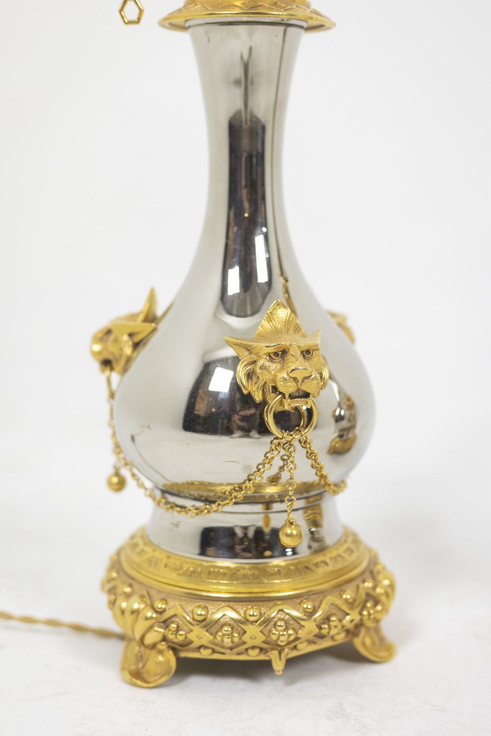 Pair Of Lamps In Metal And Gilded Bronze, Circa 1880 photo Lighting