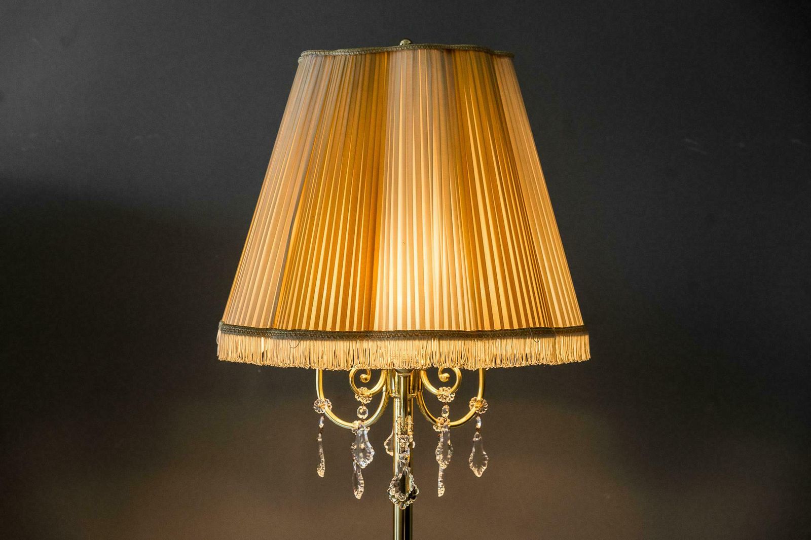 photo vintage Floorlamp Vienna Around 1950s Attr. Lobmeyr With Original Shade