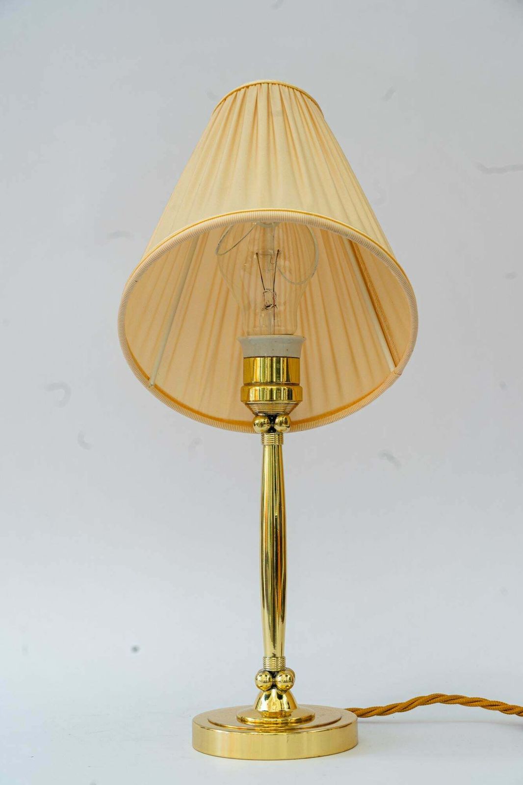 Art Deco Table Lamp Vienna Around 1920s With Fabric Shade photo Lighting