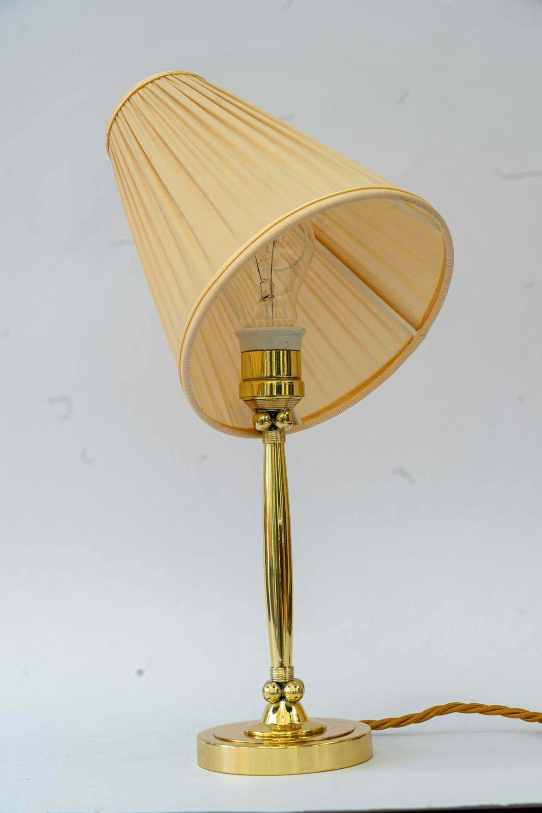 Art Deco Table Lamp Vienna Around 1920s With Fabric Shade photo 341.0