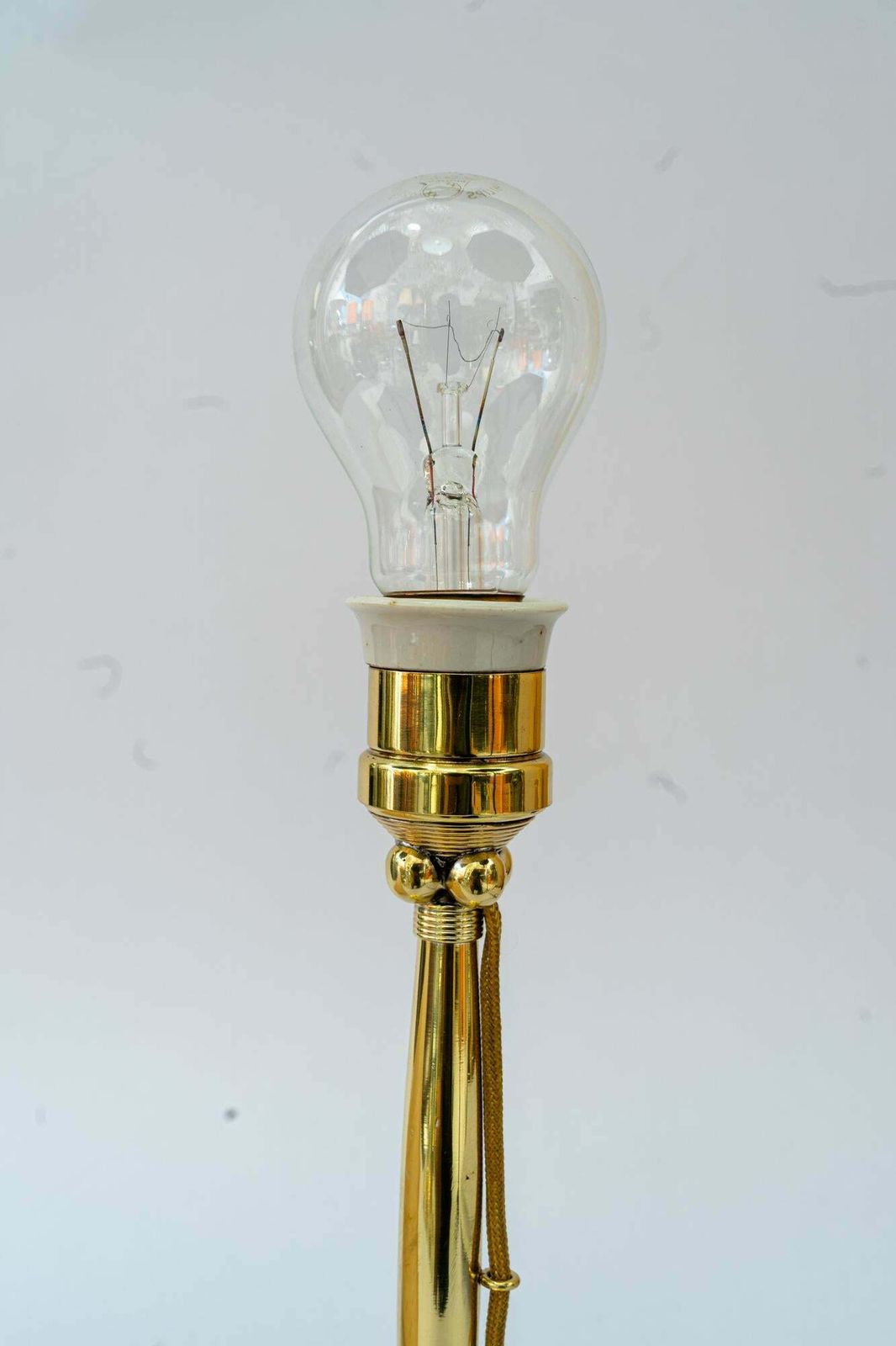photo buy Art Deco Table Lamp Vienna Around 1920s With Fabric Shade