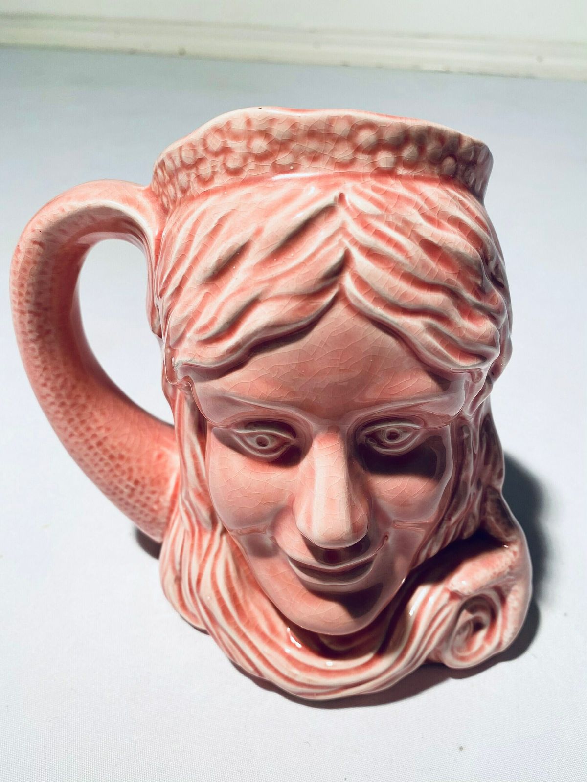 Royal Alma England Pink Coffee Mug Tea Cup / Face Mug / Vintage Teaware photo vinterior