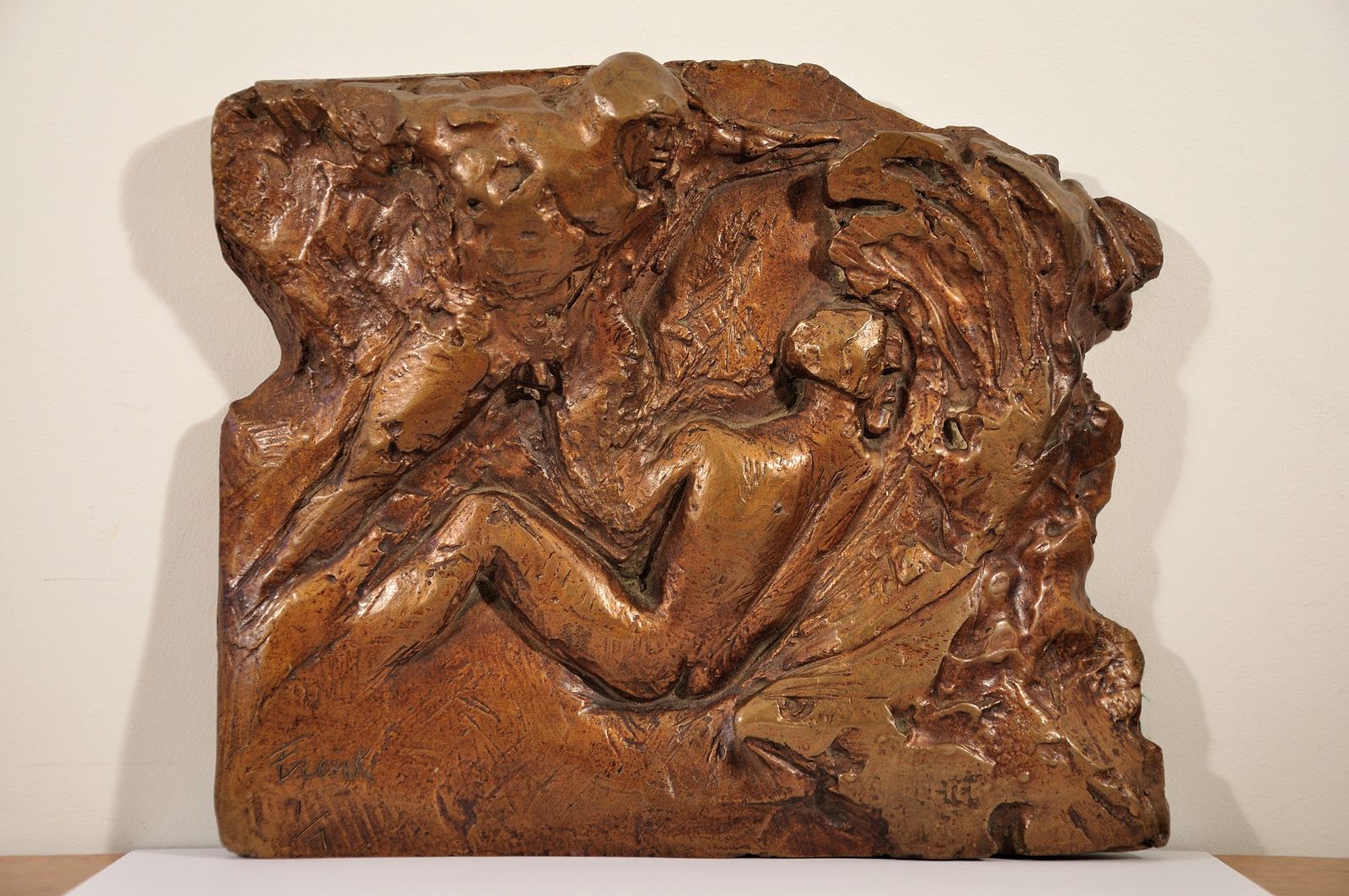 Dame Elisabeth Frink 1930 To 1993. Bronze Maquette Sculpture Man And Eagle. Numbered 1/7. Conceived & Created In 1967. Entry In Catalogue Raisonné. photo 32985.0