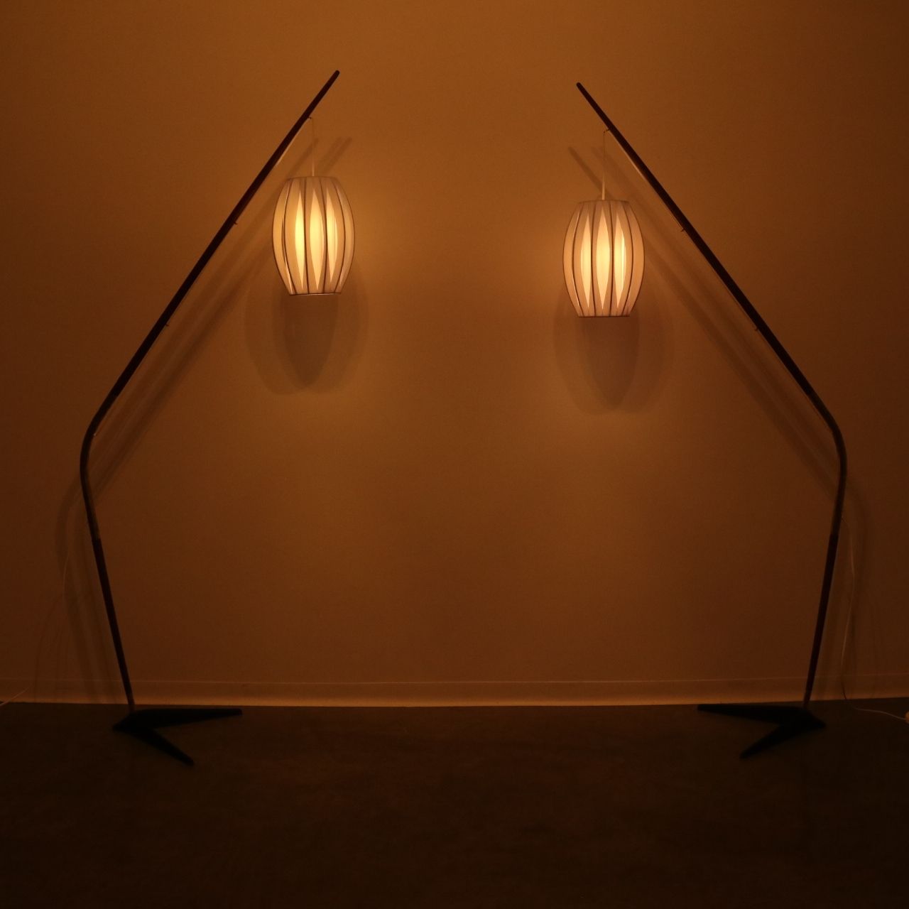 Lighting Iconic Floorlamp 'Fishing Pole'  Designed By Svend Aage Holm Sorensen   For Sorensen & Co  Denmark   1950's photo