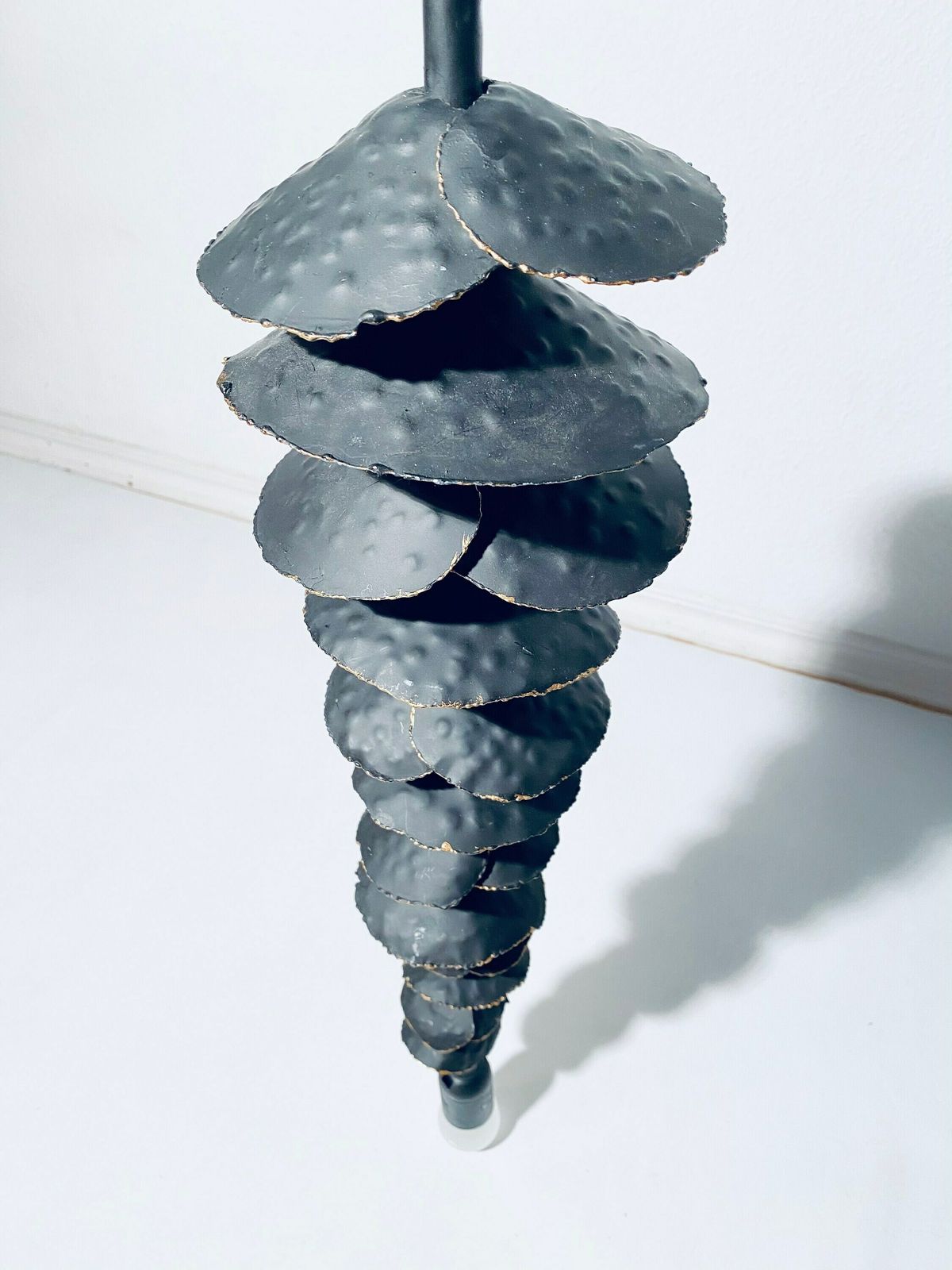 Hanging Designer Lamp Shaped With Metal Forged Leaves / Swiss Design photo 148.0