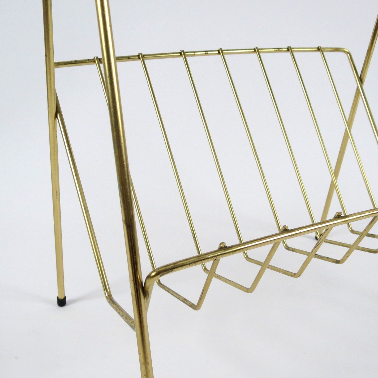 Brass Magazine Rack, 1950s photo vinterior