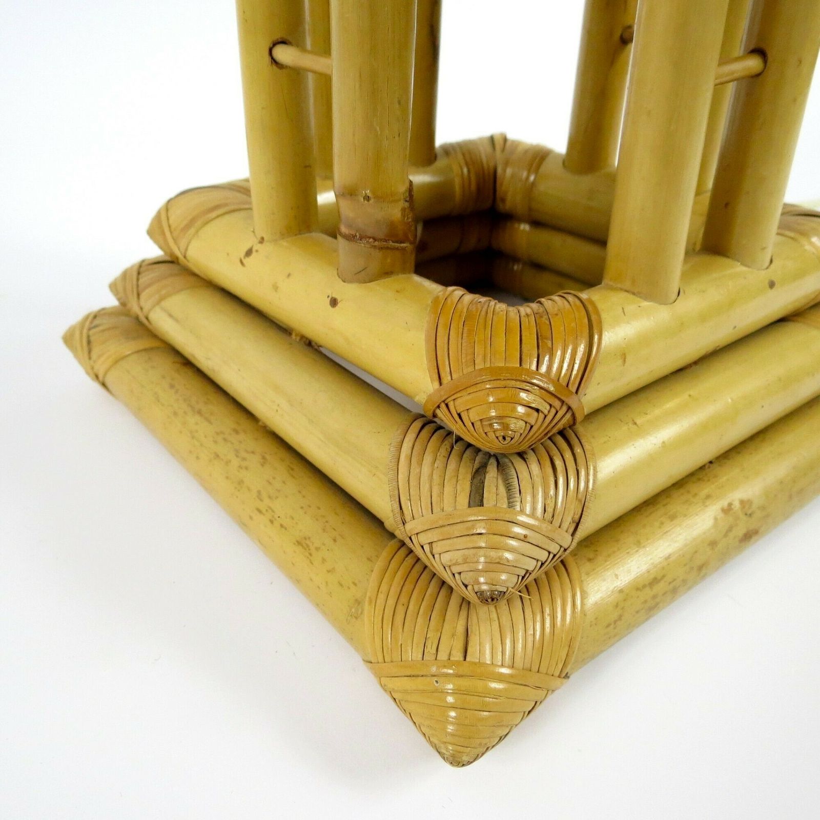 Set Of 2 Bamboo Table Lamps, 1960s photo vinterior