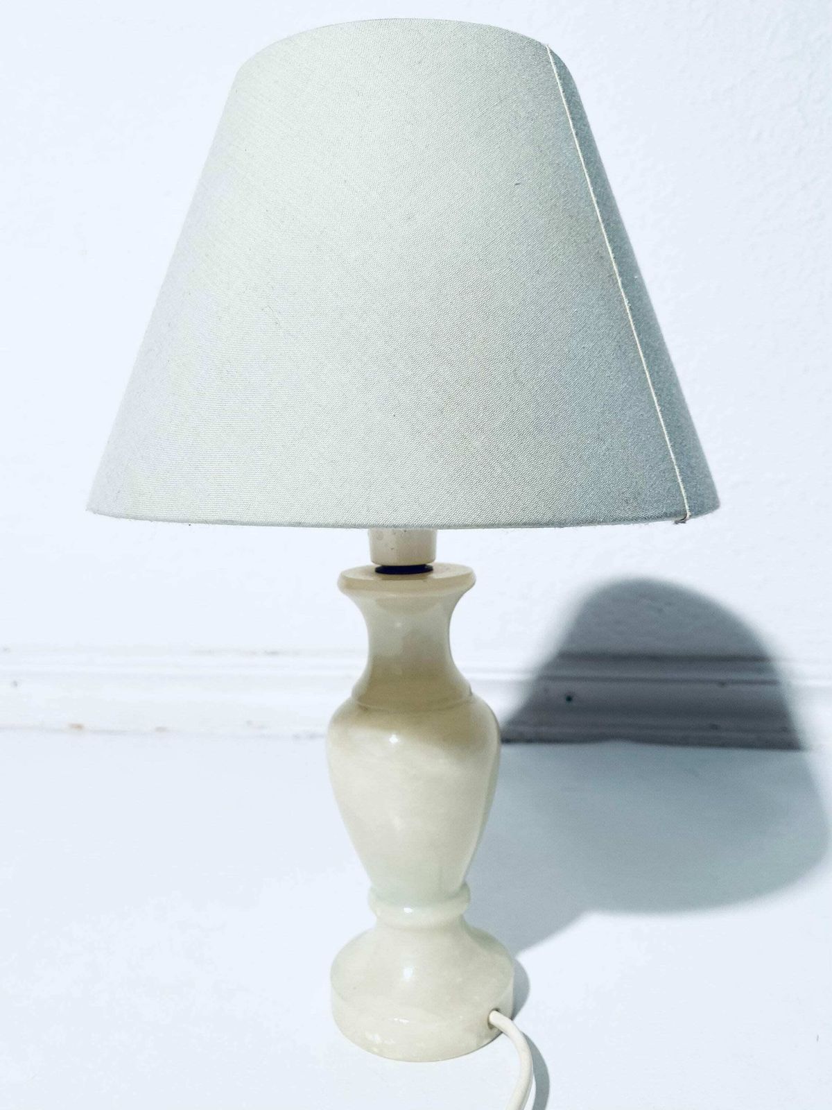 Classic Light Green Table Lamp England / 60s Vintage Decor photo furniture