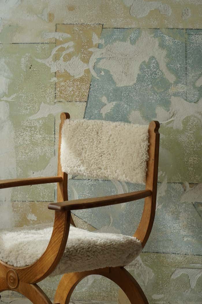 Henning Kjærnulf, Danish Modern, Armchair In Oak And Lambswool, 1960s photo vinterior