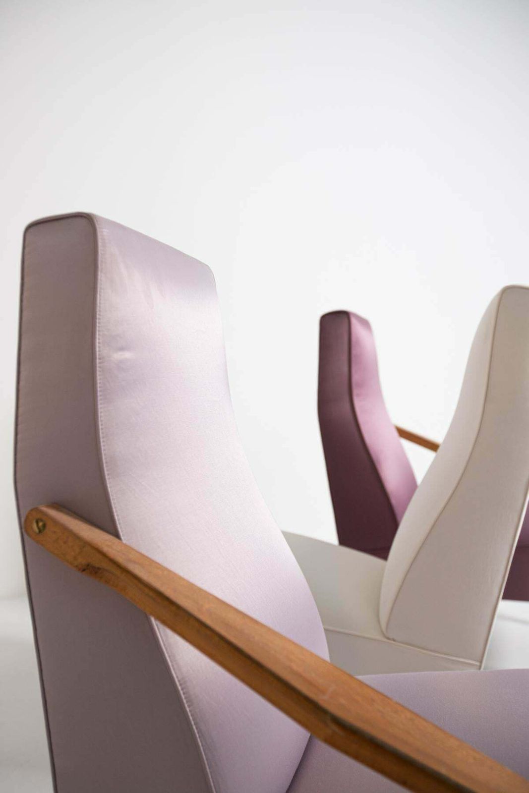 Gio Ponti Attributed And Fils Edition Set Of Three Armchairs, Circa 1955 photo Furniture