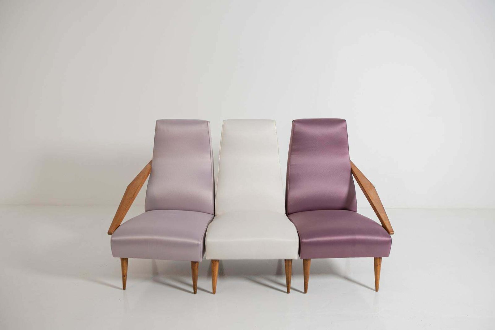 photo furniture Gio Ponti Attributed And Fils Edition Set Of Three Armchairs, Circa 1955
