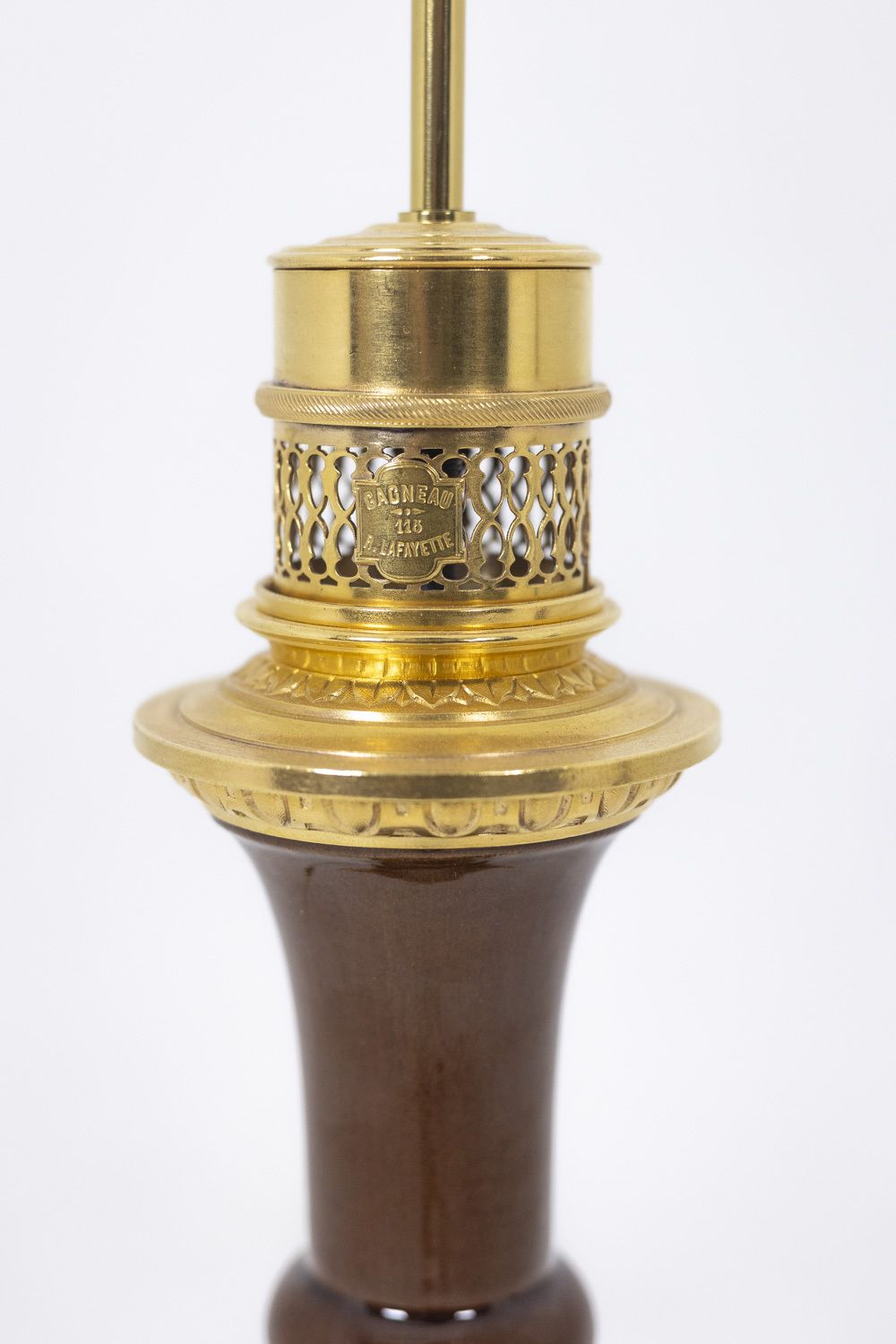 Pair Of Porcelain And Gilt Bronze Lamps, Circa 1880 photo for sale