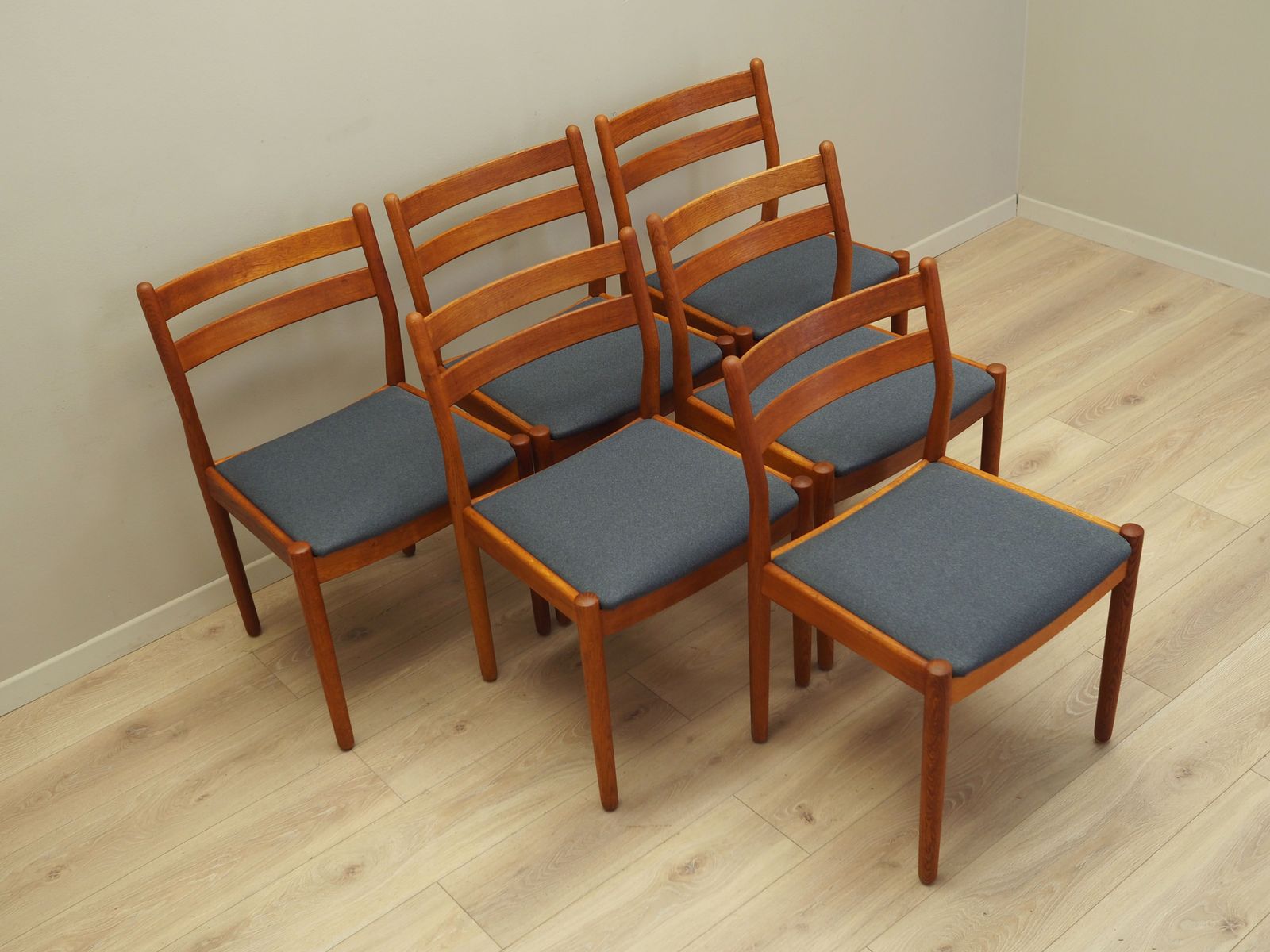 Set Of Six Teak Chairs, Danish Design, 1970s, Designer: Poul M. Volther photo for sale