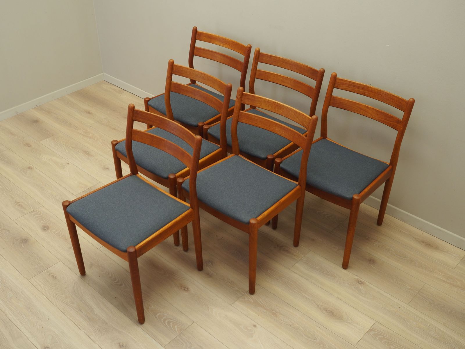 photo for sale Set Of Six Teak Chairs, Danish Design, 1970s, Designer: Poul M. Volther