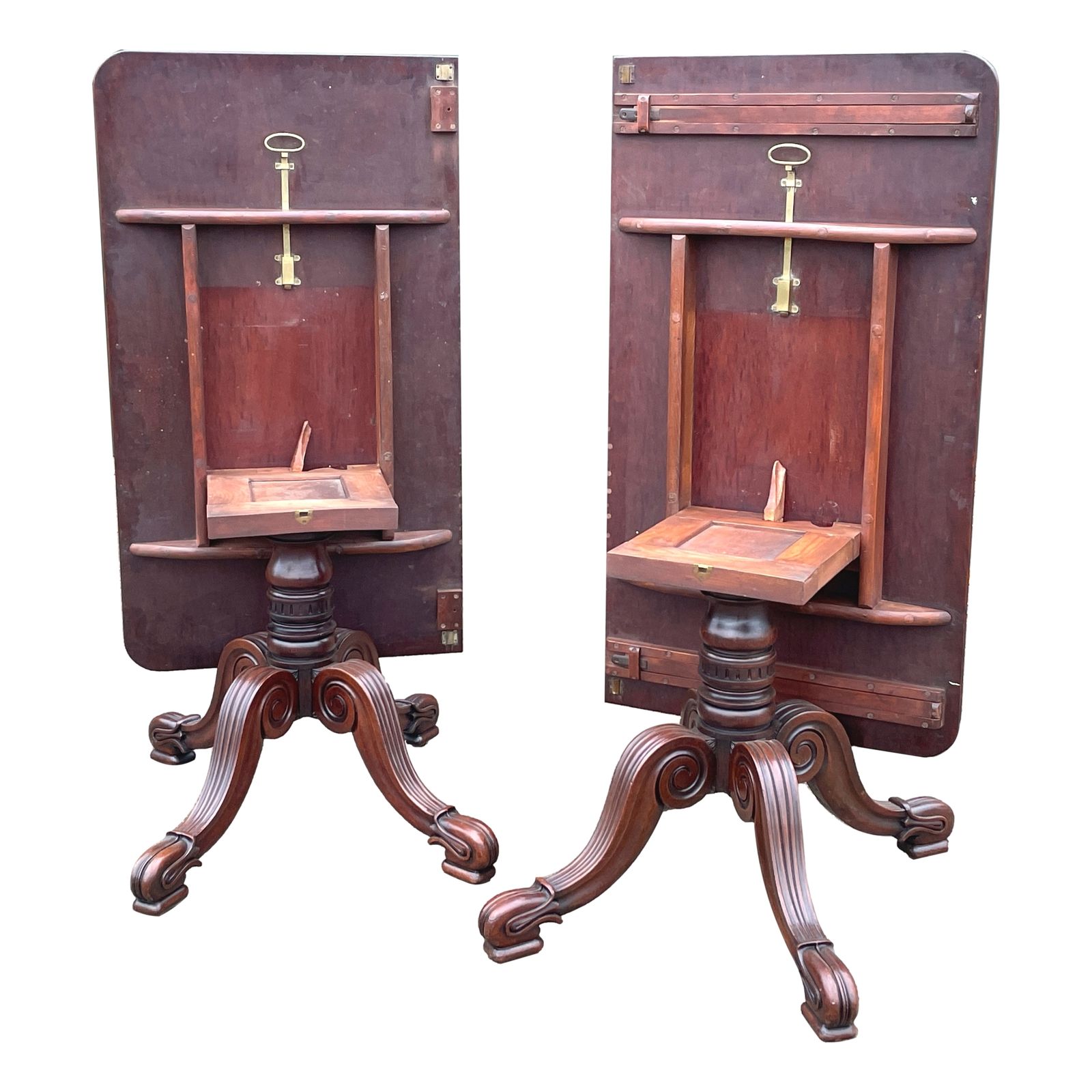 Regency Mahogany Twin Pillar Dning Table(united Kingdom, Circa 1835) photo 7850.0