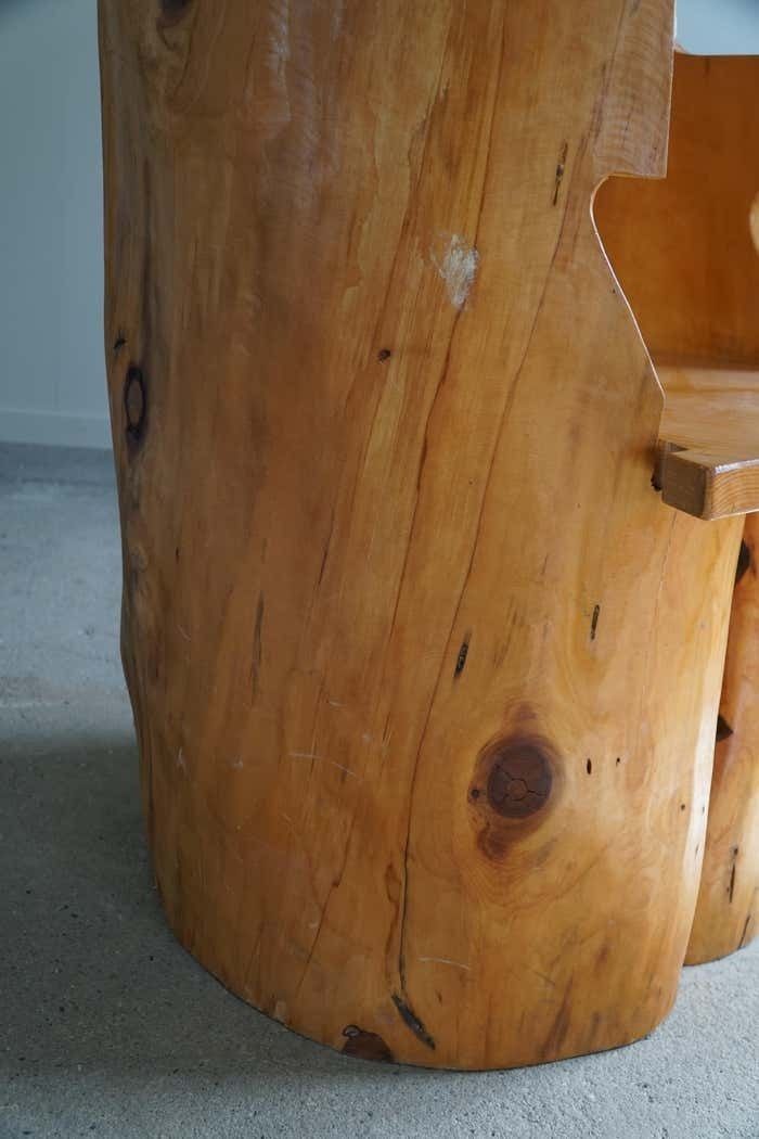 Stump Chair In Solid Birch By A Swedish Cabinetmaker, Wabi Sabi, 1950s photo buy