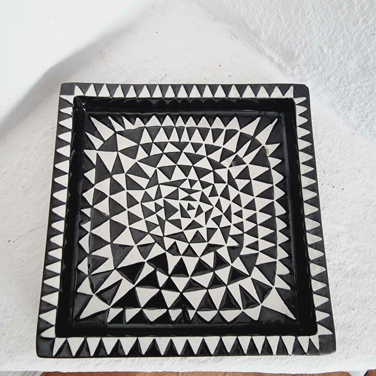 Stig Lindberg, Ceramic Tray/Ashtray Domino, Gustavsberg, Scandinavian Modern photo for sale