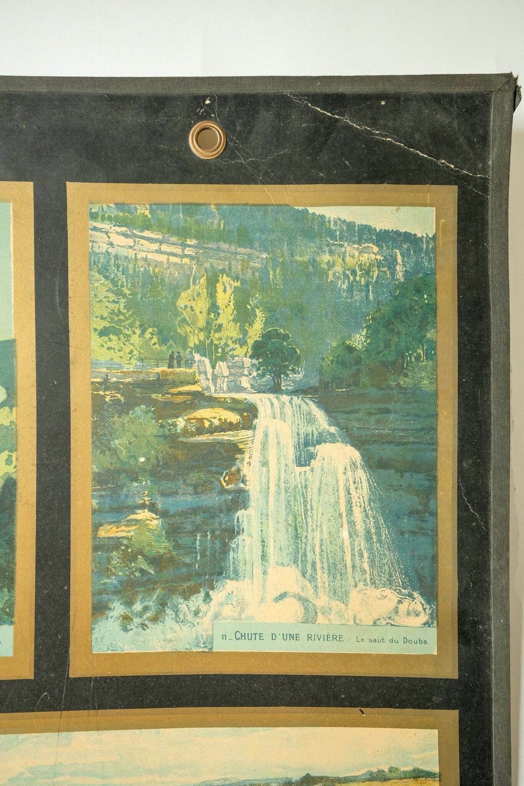 Original Rare 1950s Large Vintage French Educational School Wall Chart Valleys And Waterways Decorative Quirky Beautiful Armand Colin photo Art