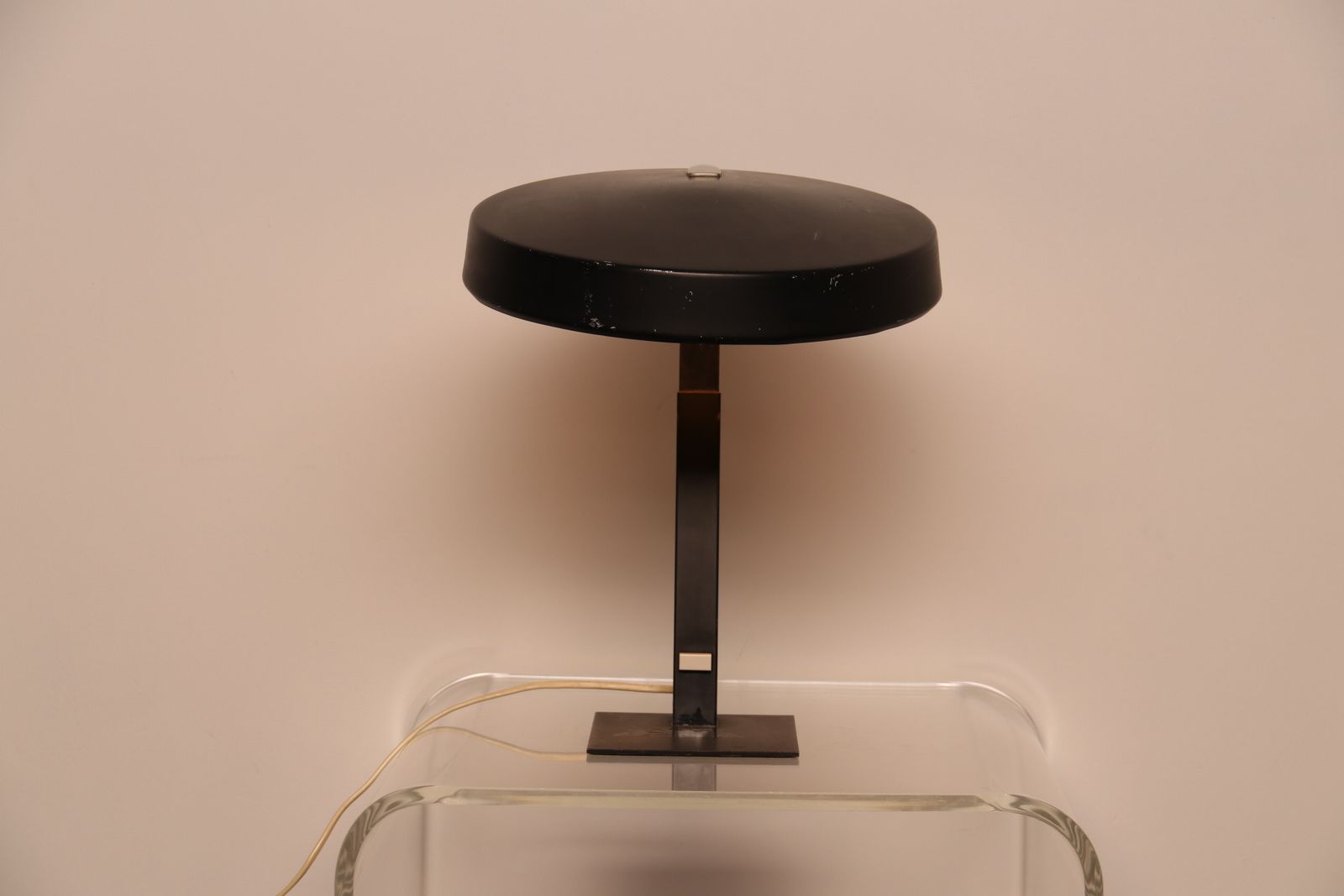 Desk Lamp In Black Metal By Louis Kalff For Philips, 1950's photo Lighting