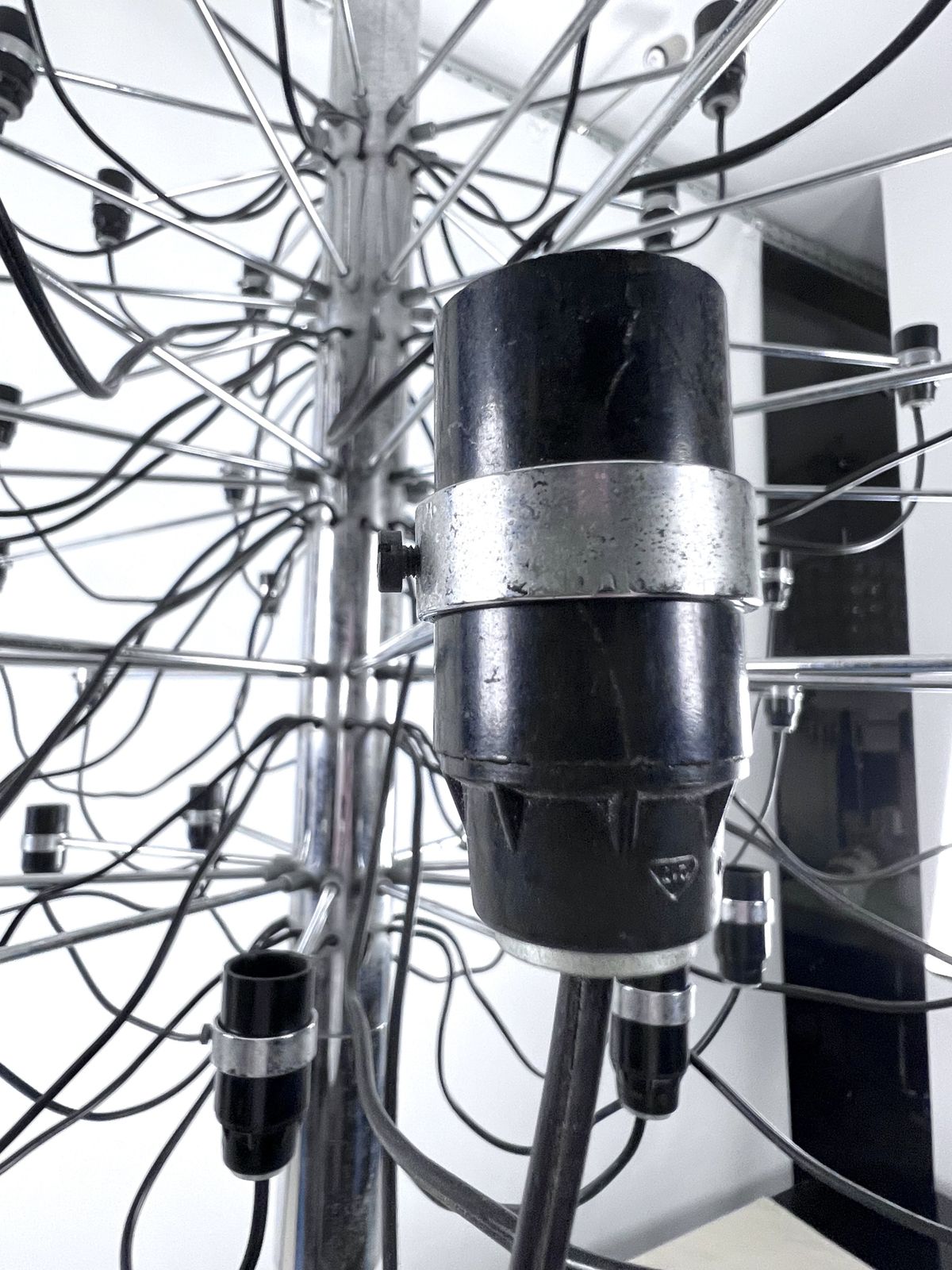 Rare Early Serie Of Midcentury Arteluce Chandelier, Model 2097/50. Italy 1958. photo Lighting
