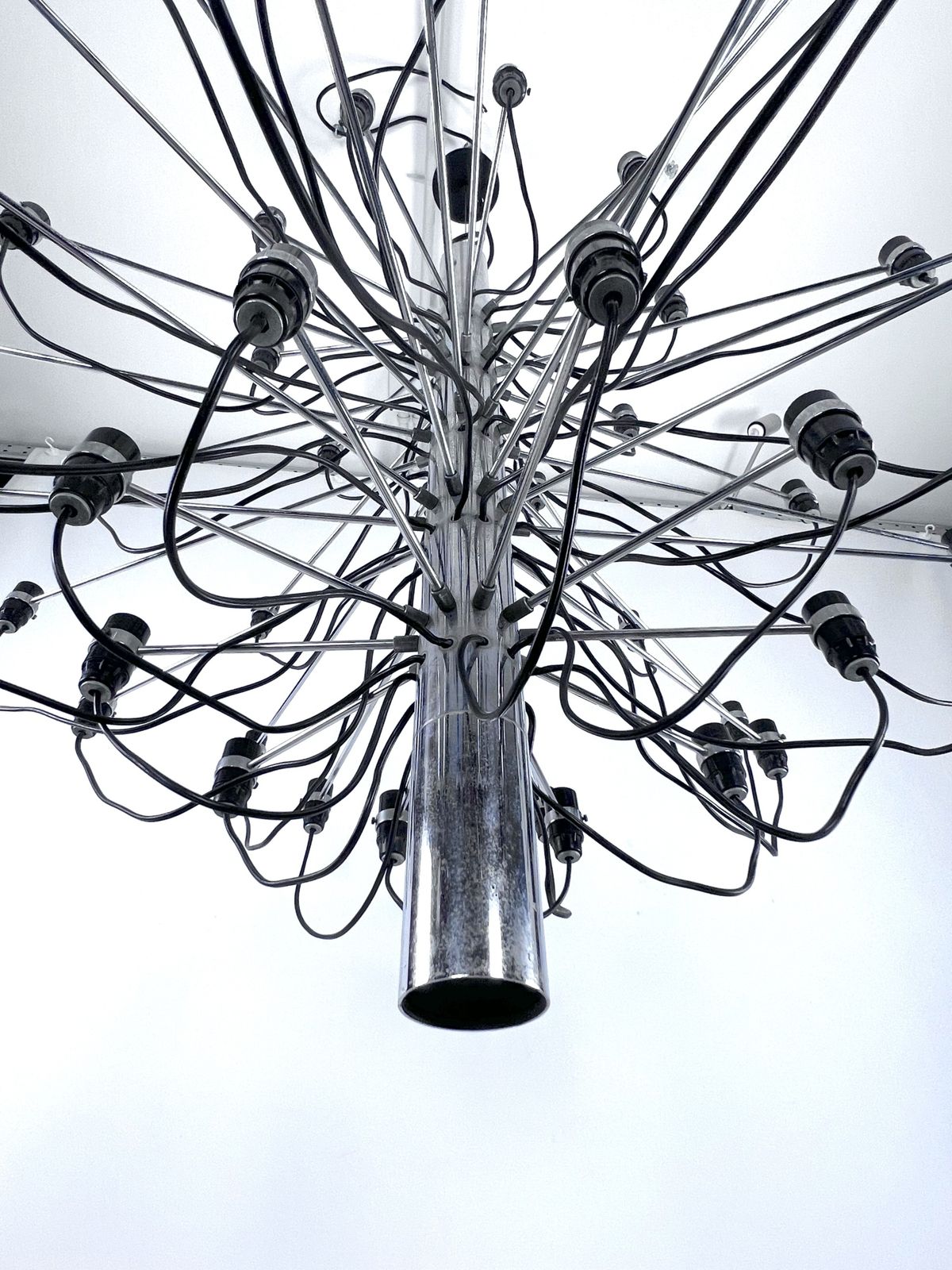 Rare Early Serie Of Midcentury Arteluce Chandelier, Model 2097/50. Italy 1958. photo 5809.7