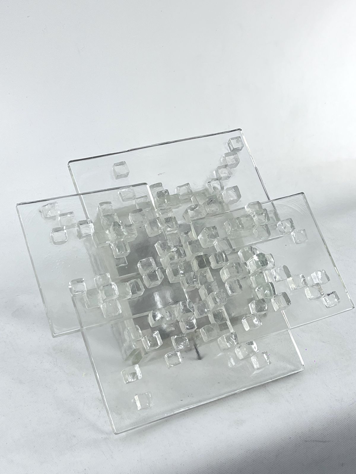Lighting Mid Century Clear Murano Glass Wall Light By Albano Poli For Poliarte. Italy 1970s photo