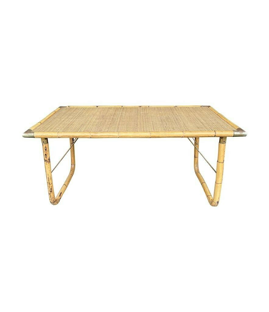 photo furniture An Italian 1970s Folding Bamboo Coffee Table By Del Vera With Brass Corners