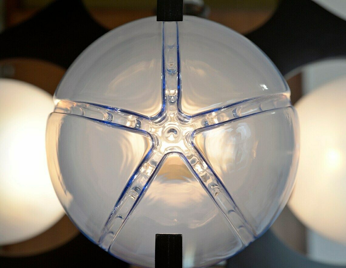Vintage Pendant Light / Murano Mazzega Lamp / Light Fixture / Sputnik Brutalist / Mcm Chandelier / Mid Century Modern / Italy 1970s photo buy